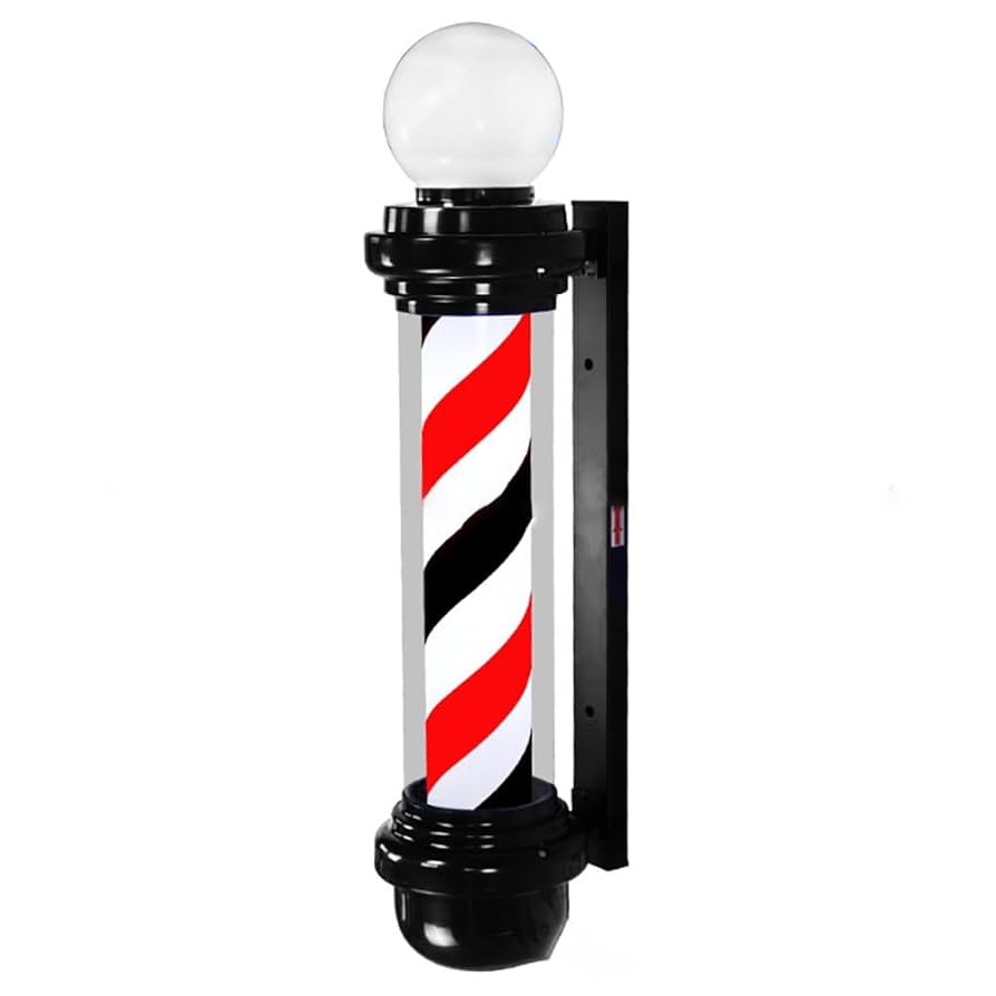 サインポール バーバーショップ屋外回転灯 理容 回転 LED 灯理髪